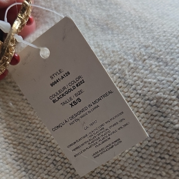 Elegant Black and Gold Women's Belt - Picture 5 of 6